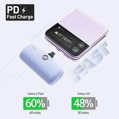 iWalk Linkme Pro Fast Charge Pocket Battery USB-C 4800 Mah (Purple)